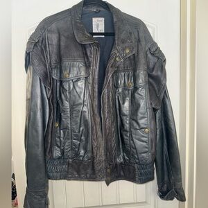Men's Vintage Comstock Summit Leather Bomber Jacket